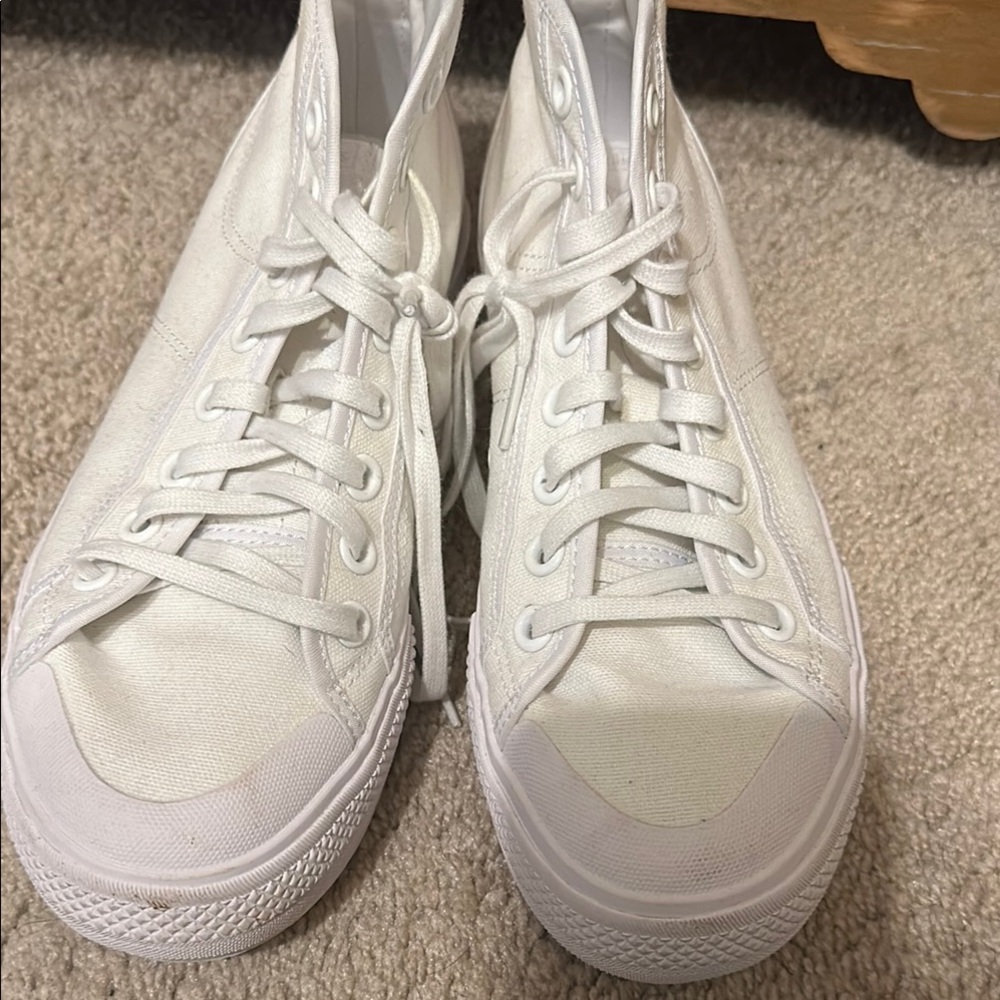 adidas White Platform Sneakers